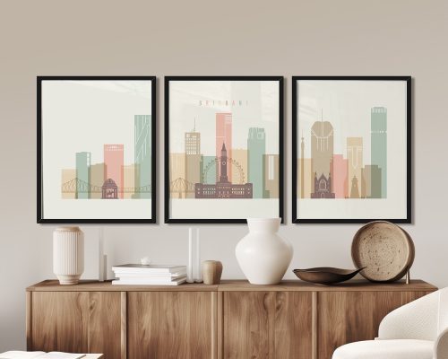 Alternative view of Brisbane 3 Piece Wall Art Set