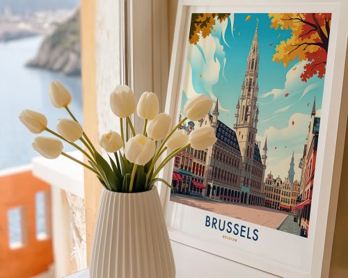 Alternative view of Brussels Travel Poster - Wall Art Print