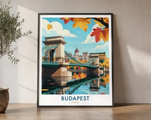 Budapest Travel Poster – Wall Art Print | ArtPrintsVicky