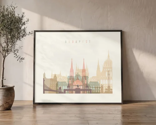 Budapest Wall Art Skyline Poster | ArtPrintsVicky