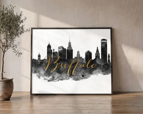 Buffalo Ny Wall Art Cityscape | ArtPrintsVicky