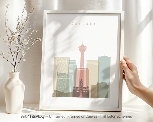 Alternative view of Calgary Skyline Canvas Print