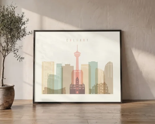 Calgary Wall Art Poster 18 Colors | ArtPrintsVicky