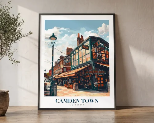 Camden Town London Classic Travel Print | ArtPrintsVicky