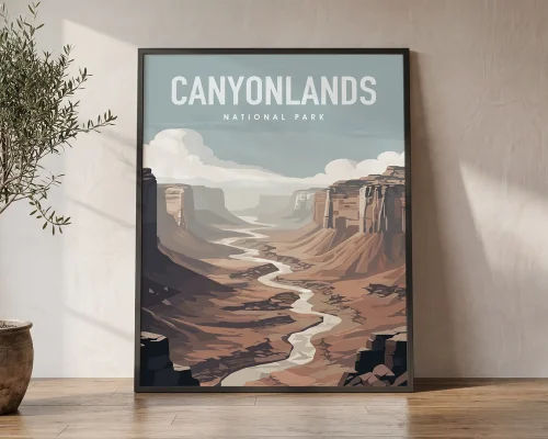 Canyonlands Carved a Utah Landscape Poster | ArtPrintsVicky