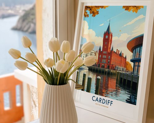 Alternative view of Cardiff Print - Wales Travel Poster