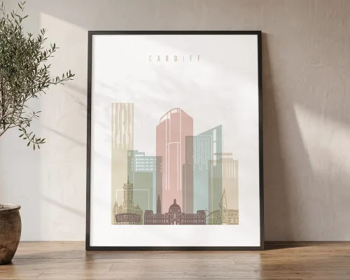 Cardiff Skyline Canvas Print | ArtPrintsVicky