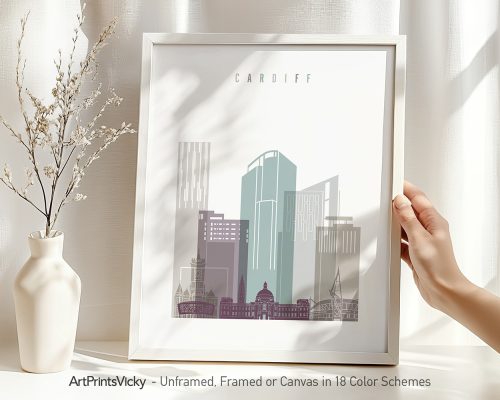 Alternative view of Cardiff Skyline Fine Art Prints Framed Wall Decor