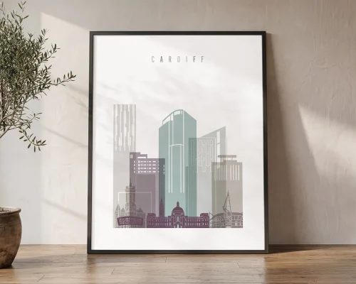 Cardiff Skyline Fine Art Prints Framed Wall Decor | ArtPrintsVicky