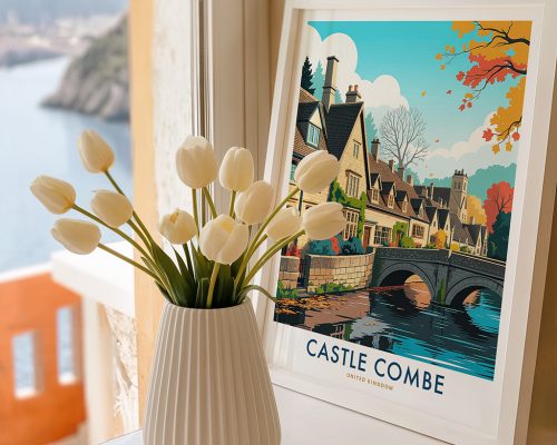 Alternative view of Castle Combe England Travel Print