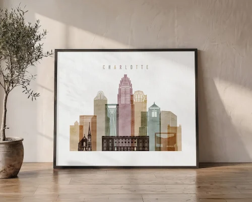 Charlotte Watercolor Art Prints | ArtPrintsVicky