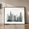 Chicago Skyline Wall Art Earth Tones Poster | ArtPrintsVicky