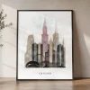 Chicago Skyline Wall Art Urban Poster | ArtPrintsVicky