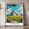 Chichen Itza Travel Poster – Mayan Pyramid | ArtPrintsVicky