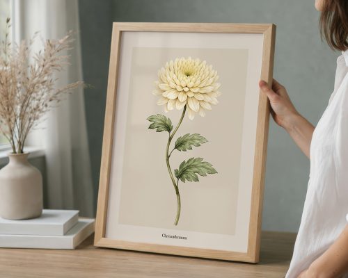 Chrysanthemum Print Botanical Wall Art