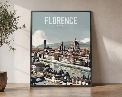City of the Duomo Stylized Florence Poster | ArtPrintsVicky