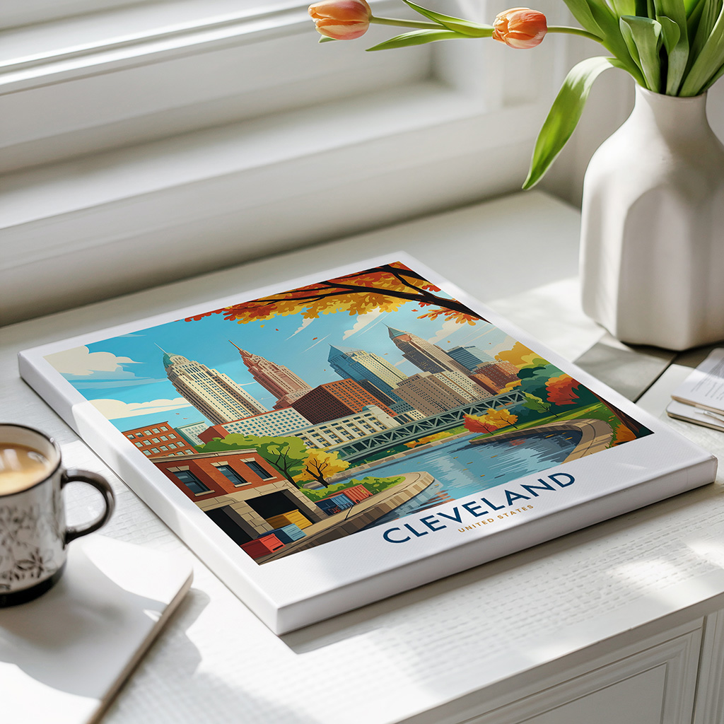 Cleveland Travel Poster Vintage Ohio Wall Art Print - Image 4