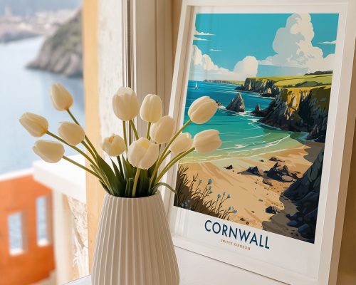 Alternative view of Cornwall Travel Print - England Wall Art Poster