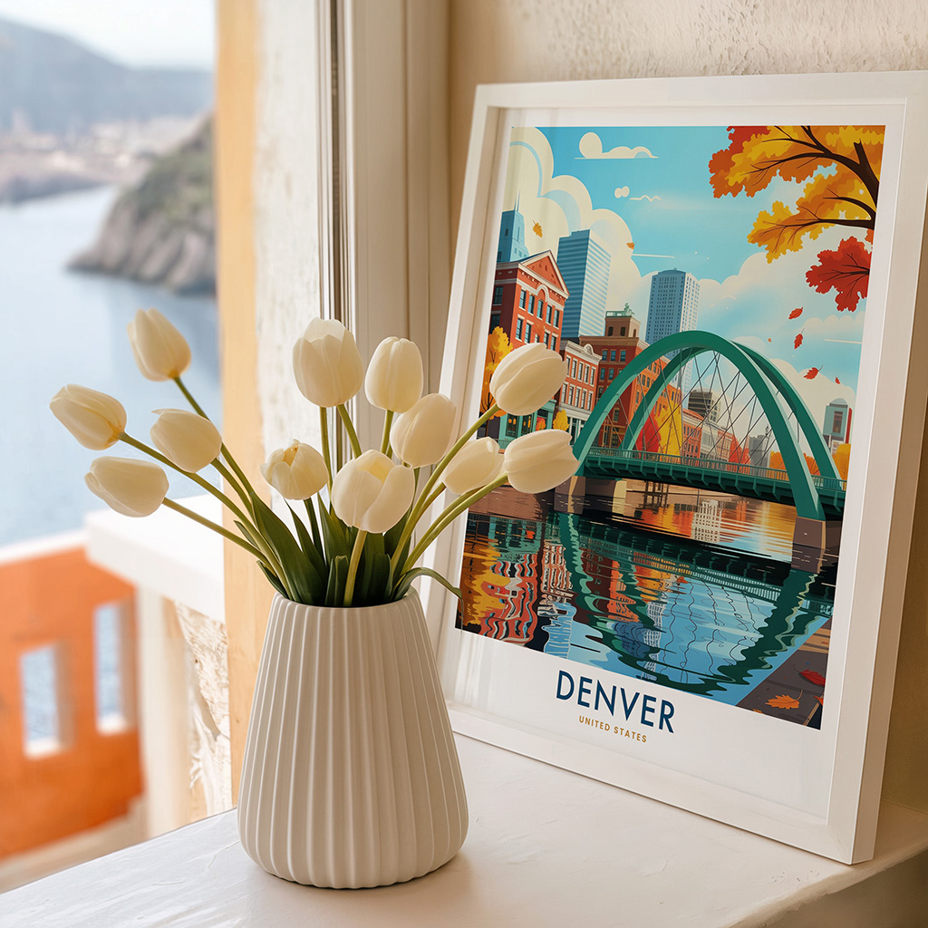 Denver Travel Poster Vintage Wall Art Print - Image 2