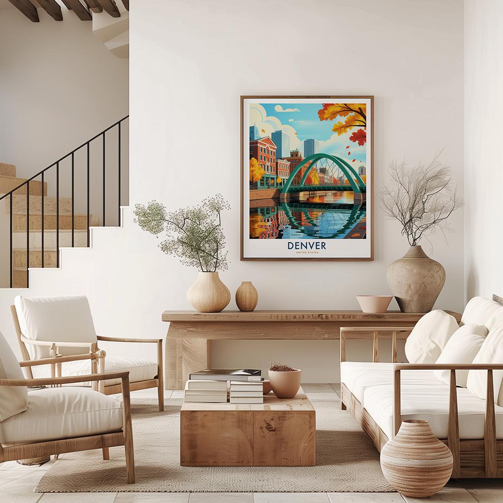 Denver Travel Poster Vintage Wall Art Print - Image 3