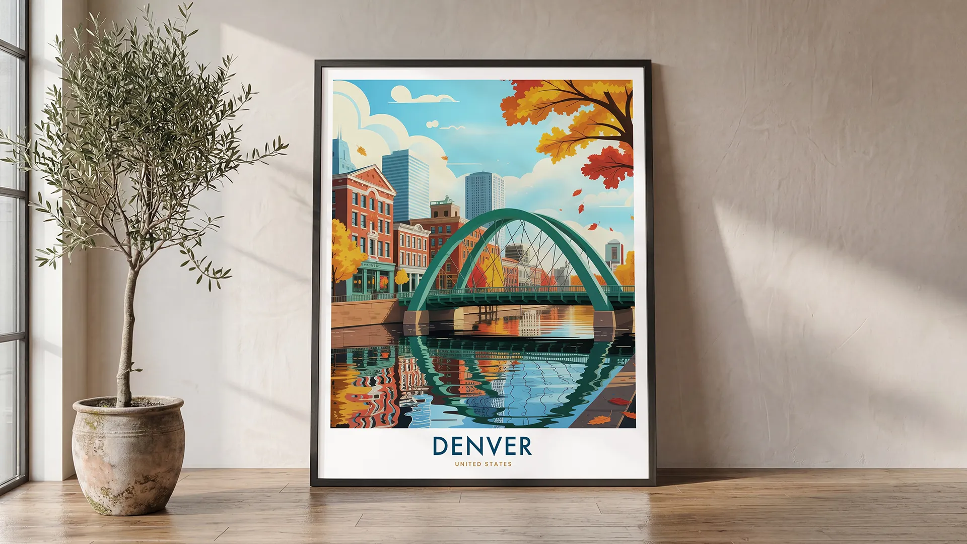 Denver Travel Poster — Vintage Wall Art Print 1 | ArtPrintsVicky