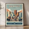 Denver Travel Poster — Vintage Wall Art Print | ArtPrintsVicky