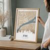 Personalized Detroit Map Wall Art Print