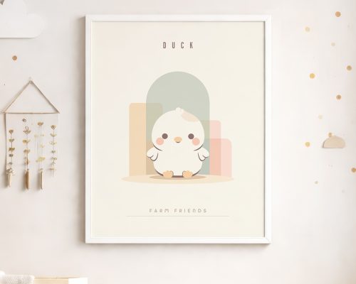 Alternative view of Duck Nursery Print, Farm Friends Wall Art
