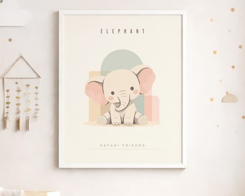 Alternative view of Elephant Nursery Print, Safari Wall Art Decor