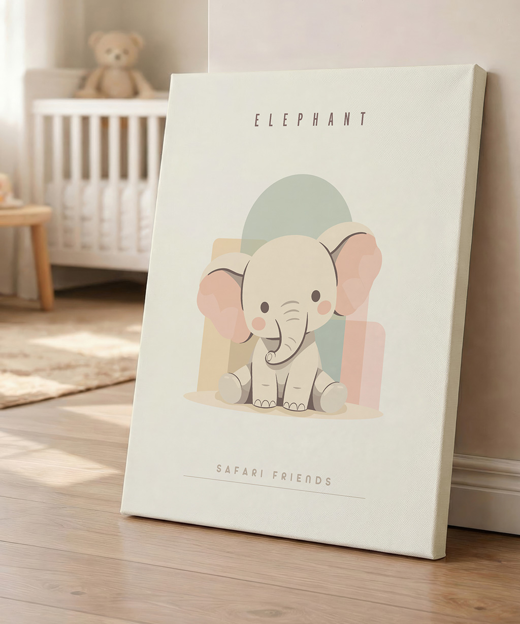 Elephant Nursery Print, Safari Wall Art Decor - Image 4