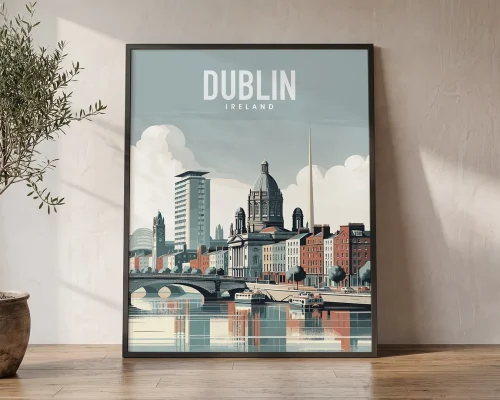 Emerald Isle Gem Dublin Travel Print | ArtPrintsVicky