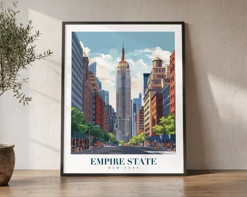 Empire State Building Classic Travel Art | ArtPrintsVicky