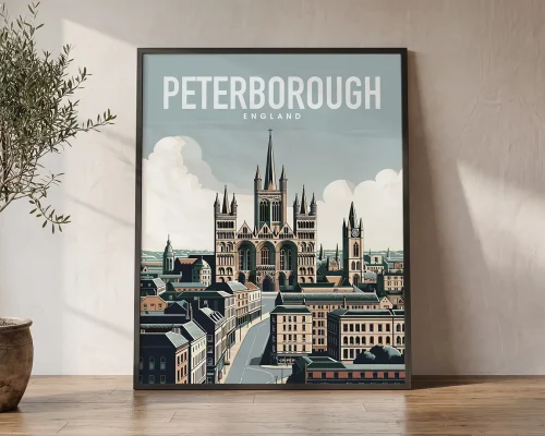 Hidden History Peterborough Illustrated Poster | ArtPrintsVicky