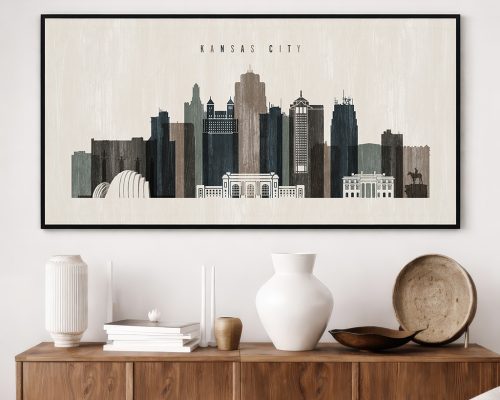 Alternative view of Kansas City Panorama Wall Art Skyline Print