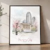 Kansas City Drawing — Watercolor Wall Art Print | ArtPrintsVicky