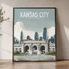 Kansas City Travel Poster — Vintage Wall Art Print 2 | ArtPrintsVicky