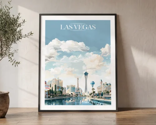Las Vegas Skyline Wall Art — City Poster Print | ArtPrintsVicky