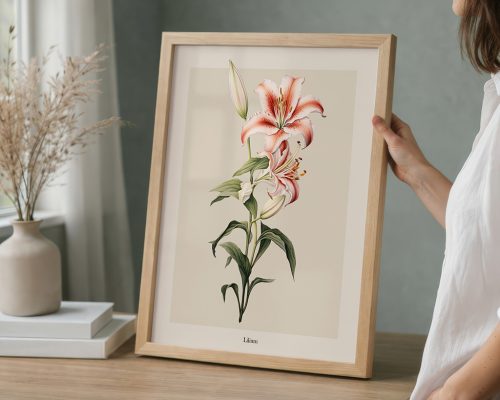 Lily Print, Botanical Illustration Wall Art