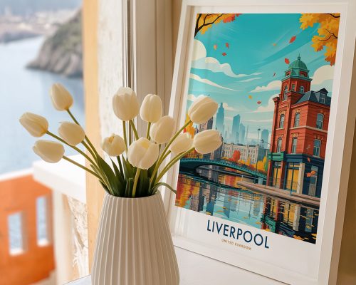 Alternative view of Liverpool Skyline Travel Print - Wall Art Poster