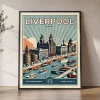Liverpool Poster Inspired by Retro Travel Art | ArtPrintsVicky