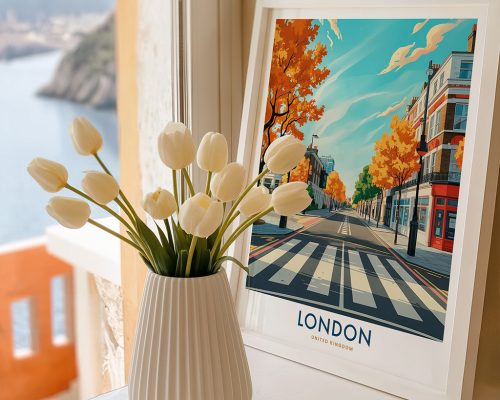 Alternative view of London Abbey Road Travel Poster Wall Art Print