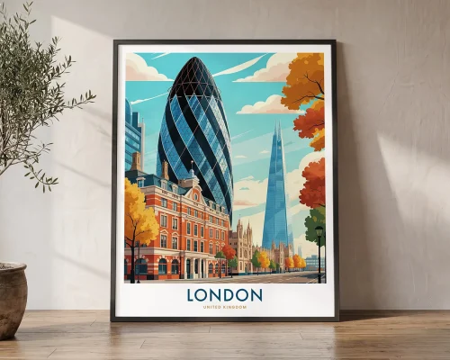 London Skyline Drawing — Sketch Wall Art Print 1 | ArtPrintsVicky