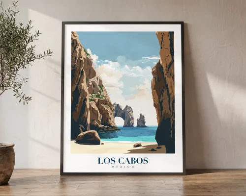 Los Cabos Mexico Classic Travel Poster | ArtPrintsVicky