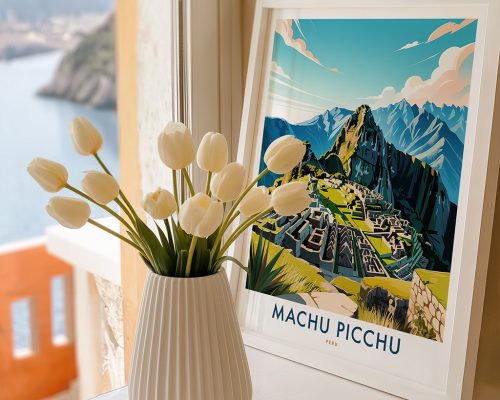 Alternative view of Machu Picchu Travel Poster - Peru Art Print