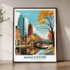 Manchester Travel Poster — Vintage Uk Wall Art Print | ArtPrintsVicky