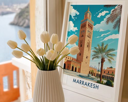 Alternative view of Marrakesh Morocco Travel Poster - Wall Art Print