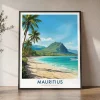 Mauritius Travel Poster – Coastal Wall Art Print | ArtPrintsVicky