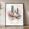 Milwaukee Drawing — Watercolor Wall Art Print | ArtPrintsVicky