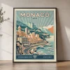 Monaco Print Inspired by Retro Travel Art | ArtPrintsVicky