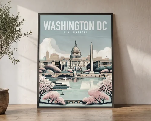 Monumental City Washington Dc Travel Art Print | ArtPrintsVicky